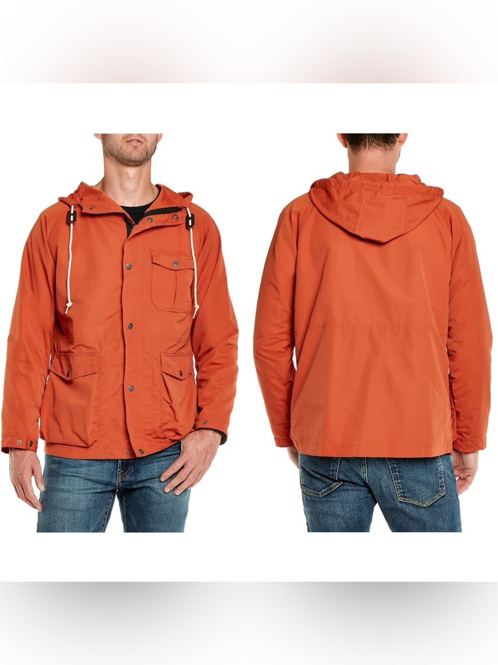 Flint and Tinder Burnt Orange Water Resistant Nylon Ridge Shell Jacket XL